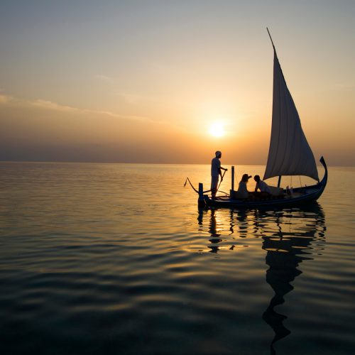 Sunset cruise off Summer Island Maldives